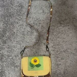 Handmade Sunflower Crossbody Bag